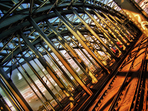 The Hohenzollern bridge in Cologne.