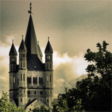 Die Groß St. Martin Kirche in Köln.