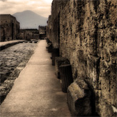 Pompeii, an antique Roman city in Italy.